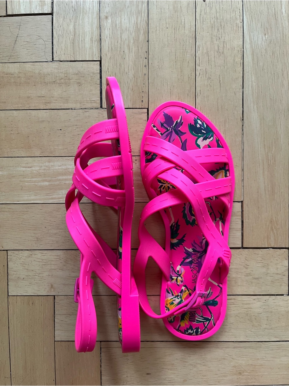 Melissa x Jason Wu Haley pink neon sandal sz 7 - Picture 4 of 4